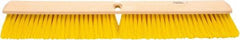 Weiler - 24" General Purpose Polypropylene Push Broom - 3" Bristle Length, Foam Block, Threaded Handle Connection, Handle Sold Separately - Exact Industrial Supply