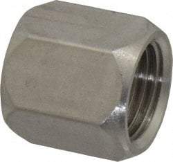 Made in USA - 3/8" Tube OD, 37° Stainless Steel Flared Tube Nut - 9/16-18 UNF, Flare Ends - Exact Industrial Supply