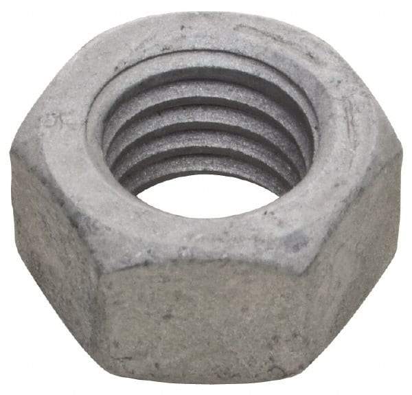 Armor Coat - 7/16-14 UNC Steel Right Hand Hex Nut - 11/16" Across Flats, 3/8" High, Armor Coat Finish - Exact Industrial Supply