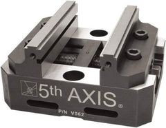 5th Axis - 5" Jaw Width, Manual Self Centering Vise - 6" OAL x 5" OAW x 3" OAH - Exact Industrial Supply