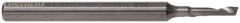 Accupro - 1/8" Cutting Diam x 1/2" Length of Cut, 1 Flute, Upcut Spiral Router Bit - Uncoated, Right Hand Cut, Solid Carbide, 2" OAL x 1/4" Shank Diam, Single Edge, 22° Helix Angle - Exact Industrial Supply