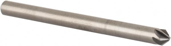SGS - 1/8" Head Diam, 1/8" Shank Diam, 6 Flute 90° Solid Carbide Countersink - Exact Industrial Supply