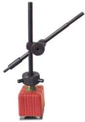 Value Collection - 38mm Wide Magnetic Indicator Base with Holders - Post & Rod Arm (Swivel) - Exact Industrial Supply