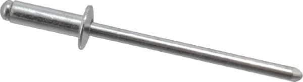 RivetKing - Size 44 Dome Head Aluminum Open End Blind Rivet - Aluminum Mandrel, 0.188" to 1/4" Grip, 1/4" Head Diam, 0.129" to 0.133" Hole Diam, 0.4" Length Under Head, 1/8" Body Diam - Exact Industrial Supply