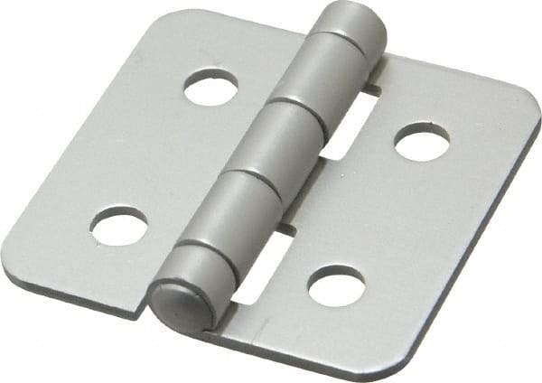 80/20 Inc. - 2" Long x 2" Wide x 0.078" Thick, Aluminum Door Hinge - Aluminum - Exact Industrial Supply