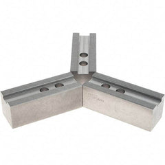 Abbott Workholding Products - 1.5mm x 60° Serrated Attachment, Square Soft Lathe Chuck Jaw - 3 Jaws, Steel, 1.1811" Btw Mount Hole Ctrs, 5-1/2" Long x 2" Wide x 2" High, 0.8268" Groove, 0.6299" & 16mm Fastener - Exact Industrial Supply
