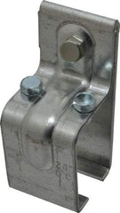 National Mfg. - 300 Lb Capacity, Galvanized, Single Splice Box Rail Bracket - 2" Long, 4-1/2" High, 2-1/4" Wide - Exact Industrial Supply