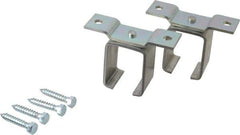 National Mfg. - 300 Lb Capacity, Galvanized, Single Ceiling Box Rail Bracket - 4-7/8" Long, 3-1/2" High, 1-1/2" Wide - Exact Industrial Supply