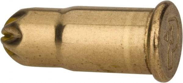 Powers Fasteners - Yellow, 0.22 Caliber, Power Load Powder Actuated Load - 2" Wide x 1-1/4" Deep x 2" High, For Use with HILTI DXE37; HILTI DXE72; P2200; P7200; RAMSET 721; RAMSET M70 - Exact Industrial Supply