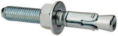 Powers Fasteners - 1/2" Diam, 1/2" Drill, 3-3/4" OAL, Wedge Expansion Concrete Anchor - 1018 Steel, Zinc-Plated Finish, Hex Nut Head, Hex Drive, 2" Thread Length - Exact Industrial Supply