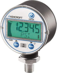 Ashcroft - 2-1/2" Dial, 1/4 Thread, 0-1,000 Scale Range, Pressure Gauge - Lower Connection Mount, Accurate to ±0.5% of Scale - Exact Industrial Supply