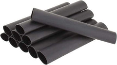 3M - 6" Long, 3:1, Polyolefin Heat Shrink Electrical Tubing - Black - Exact Industrial Supply