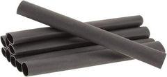 3M - 6" Long, 3:1, Polyolefin Heat Shrink Electrical Tubing - Black - Exact Industrial Supply