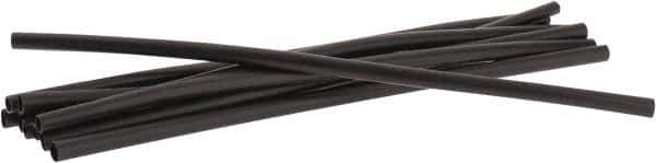 3M - 6" Long, 2:1, Polyolefin Heat Shrink Electrical Tubing - Black - Exact Industrial Supply