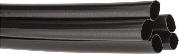 3M - 48" Long, 2.5:1, Polyolefin Heat Shrink Electrical Tubing - Black - Exact Industrial Supply