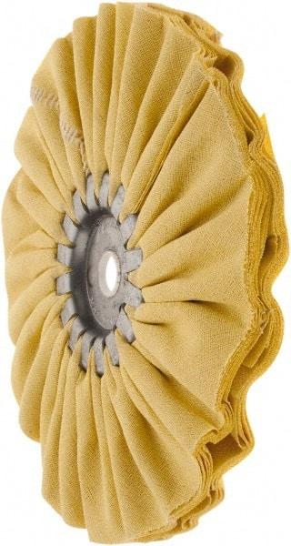 Made in USA - 7" Diam x 1/2" Thick Unmounted Buffing Wheel - 14 Ply, Bias Cut, 5/8" Arbor Hole - Exact Industrial Supply