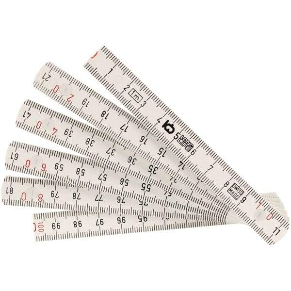Wiha - Folding Rules Overall Length (Feet): 3.25 Graduation (Inch): 1/2 - Exact Industrial Supply