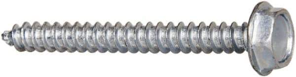 Value Collection - #6 Hex Washer Head Sheet Metal Screw - Steel, 1-1/4" Length Under Head, AISI 1016, ASME B18.6.3, ASME B18.6.4 & SAE J933, Grade 1016-1024 - Exact Industrial Supply