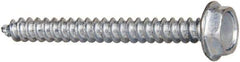 Value Collection - #6 Hex Washer Head Sheet Metal Screw - Steel, 1-1/4" Length Under Head, AISI 1016, ASME B18.6.3, ASME B18.6.4 & SAE J933, Grade 1016-1024 - Exact Industrial Supply