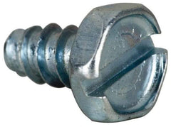 Value Collection - #6 Hex Head Slotted Sheet Metal Screw - Steel, 1/4" Length Under Head, AISI 1016, ASME B18.6.3 & SAE J933, Grade 1016-1024 - Exact Industrial Supply