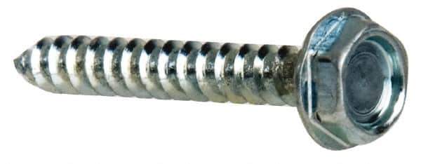 Value Collection - #6 Hex Washer Head Sheet Metal Screw - Steel, 1" Length Under Head, AISI 1016, ASME B18.6.3 & SAE J933, Grade 1016-1024 - Exact Industrial Supply