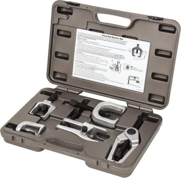 OTC - 5 Piece Front End Chassis/Under Carriage Service Set - Pitman Arm Pullers, Tie Rod Remover, Tie Rod Remover/Ball Joint Separator, Tie Rod Remover/Pitman Arm Puller, Ball Joint Separator - Exact Industrial Supply