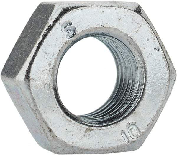 Value Collection - M8x1.00 Metric Fine Steel Right Hand Hex Nut - 13mm Across Flats, 6.5mm High, Zinc-Plated Finish - Exact Industrial Supply