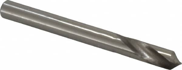 Precision Twist Drill - 1/4" Body Diam, 90° Point, High Speed Steel, 2-1/2" Overall Length, Spotting Drill - Exact Industrial Supply