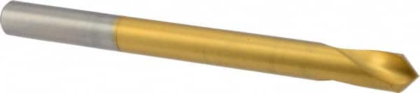 Precision Twist Drill - 1/2" Body Diam, 90°, 6" OAL, High Speed Steel Spotting Drill - Exact Industrial Supply