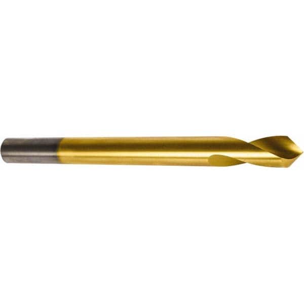 Precision Twist Drill - 1/2" Body Diam, 120°, 6" OAL, High Speed Steel Spotting Drill - Exact Industrial Supply