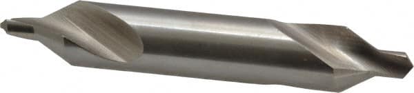 Precision Twist Drill - #5 Plain Cut 60° Incl Angle High Speed Steel Combo Drill & Countersink - Exact Industrial Supply
