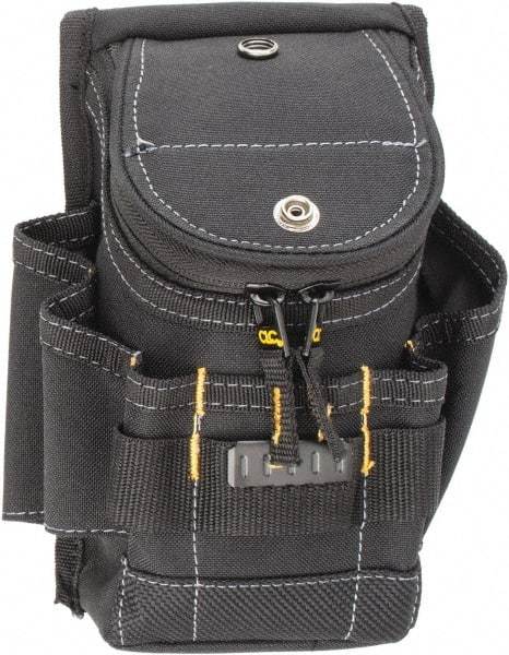 CLC - 6 Pocket General Purpose Holster - Polyester, Black, 6-1/4" Wide x 8-1/4" High - Exact Industrial Supply