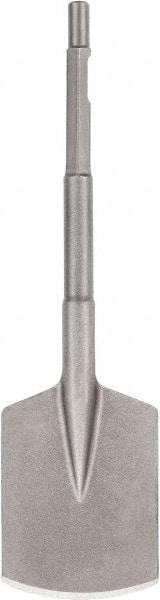 DeWALT - 4" Head Width, 4-1/2" OAL, 0.7" Shank Diam, Spade Chisel - Spline Drive, Spline Shank, Steel - Exact Industrial Supply