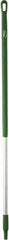 Vikan - 51 x 1-1/4" Aluminum Squeegee Handle - European Threaded Connection, Green - Exact Industrial Supply