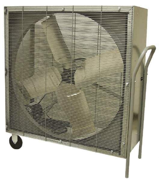 TPI - 36" Blade, Belt Drive, 1/2 hp, 14,500 CFM, Floor Stand Blower with Wheels - 8 Amps, 120 Volts, 1 Speed, Single Phase - Exact Industrial Supply