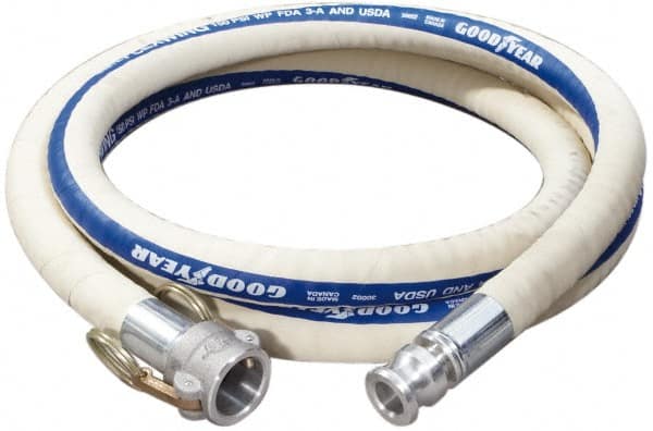 Alliance Hose & Rubber - 3" Inside x 3.6" Outside Diam, Food & Beverage Hose - Exact Industrial Supply