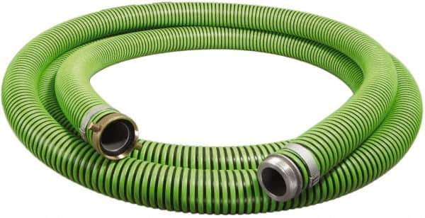 Alliance Hose & Rubber - -40 to 180°F, 6" Inside x 6-3/4" Outside Diam, Thermoplastic Rubber with Polyethylene Helix Liquid Suction & Discharge Hose - Green & Black, 20' Long, 29 Vacuum Rating, 25 psi Working & 150 psi Brust Pressure - Exact Industrial Supply