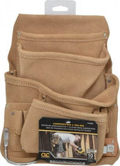CLC - 10 Pocket Holster - Leather, Yellow, 10" Wide x 12" High - Exact Industrial Supply