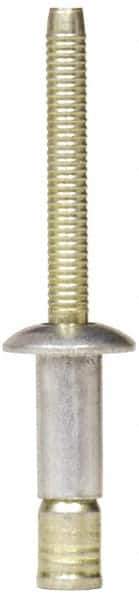 RivetKing - Size 64 Dome Head Steel Structural with Locking Stem Blind Rivet - Steel Mandrel, 0.062" to 0.27" Grip, 0.4" Head Diam, 0.192" to 0.196" Hole Diam, 0.416" Length Under Head, 3/16" Body Diam - Exact Industrial Supply
