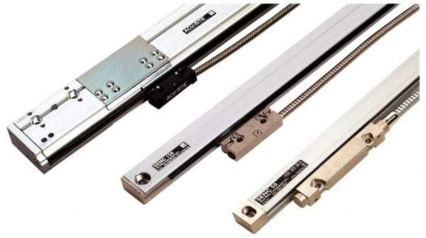Acu-Rite - 10" Max Measuring Range, 1 µm Resolution, 16-3/8" Scale Length, Glass DRO Linear Scale - 3 & 5 µm Accuracy, IP53, IP64, 32.81' Cable Length, 0 to 50°C, Series SENC 150 - Exact Industrial Supply