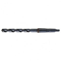 3/8 RHS / RHC HSS 118 Degree Radial Point General Purpose Taper Shank Drill - Steam Oxide - Exact Industrial Supply