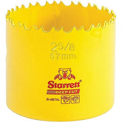 Starrett - 2-5/8" Diam, 2" Cutting Depth, Hole Saw - High Speed Steel Saw, Toothed Edge - Exact Industrial Supply