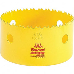 Starrett - 4-1/4" Diam, 2" Cutting Depth, Hole Saw - High Speed Steel Saw, Toothed Edge - Exact Industrial Supply