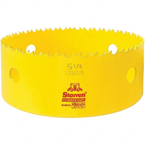 Starrett - 5-1/4" Diam, 2" Cutting Depth, Hole Saw - High Speed Steel Saw, Toothed Edge - Exact Industrial Supply
