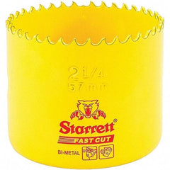 Starrett - 2-1/4" Diam, 1-5/8" Cutting Depth, Hole Saw - High Speed Steel Saw, Toothed Edge - Exact Industrial Supply