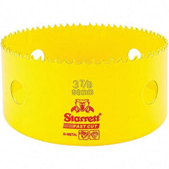 Starrett - 3-7/8" Diam, 1-5/8" Cutting Depth, Hole Saw - High Speed Steel Saw, Toothed Edge - Exact Industrial Supply
