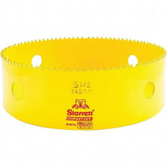 Starrett - 5-1/2" Diam, 1-5/8" Cutting Depth, Hole Saw - High Speed Steel Saw, Toothed Edge - Exact Industrial Supply
