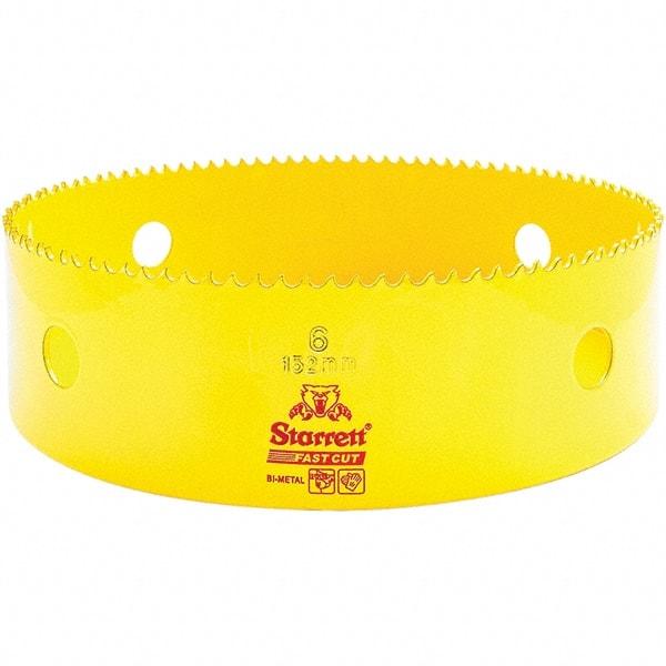 Starrett - 6" Diam, 1-5/8" Cutting Depth, Hole Saw - High Speed Steel Saw, Toothed Edge - Exact Industrial Supply