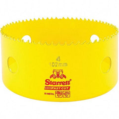 Starrett - 4" Diam, 1-5/8" Cutting Depth, Hole Saw - High Speed Steel Saw, Toothed Edge - Exact Industrial Supply