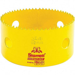 Starrett - 3-5/8" Diam, 1-5/8" Cutting Depth, Hole Saw - High Speed Steel Saw, Toothed Edge - Exact Industrial Supply